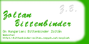 zoltan bittenbinder business card
